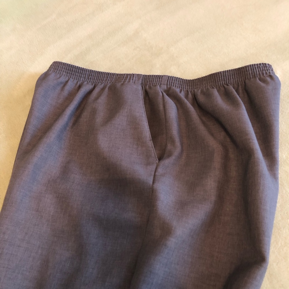 Alfred Dunner pants gray elastic waistband dress trousers straight leg Plus 18 - Picture 3 of 8